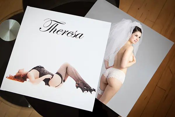 bridal boudoir album as wedding gift for him. At Juliati Photography studio, Westchester NY by Julia Juliati